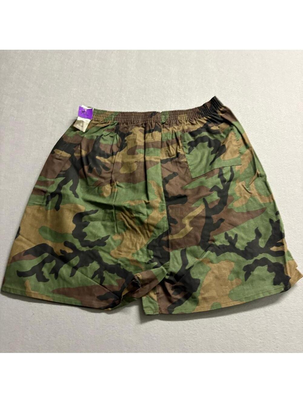 Vintage Basic Editions Camo Shorts Mens XL Green Woodland Camouflage USA Made